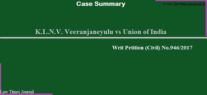 K.L.N.V. Veeranjaneyulu case