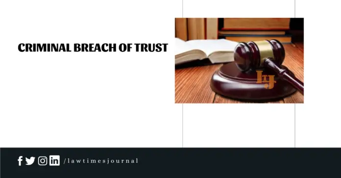 Criminal Breach of Trust