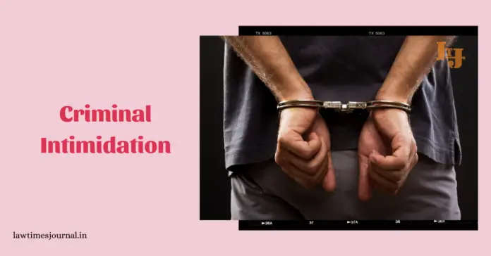 criminal intimidation