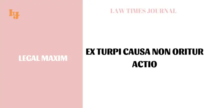 Ex turpi causa non oritur actio