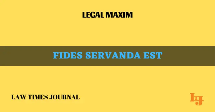 Fides servanda est