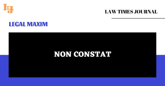 Non Constat